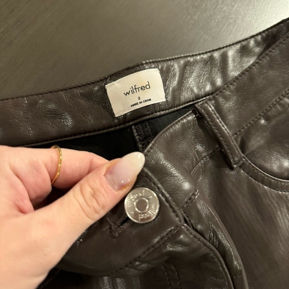 Aritzia Wilfred Chocolate Brown Melina Pants - Picture 7 of 8